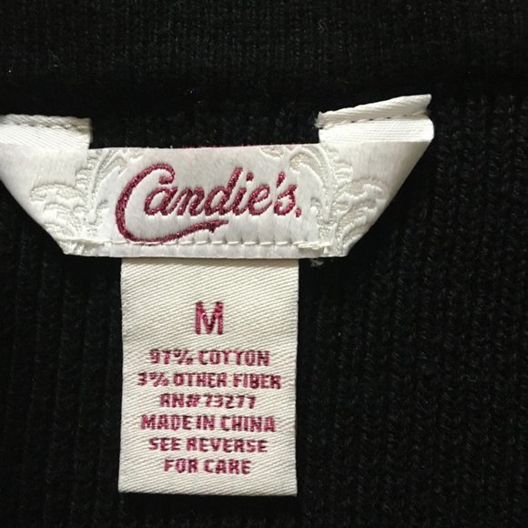 Candie's Black Flare Sweater Skirt M NEW - Picture 4 of 4